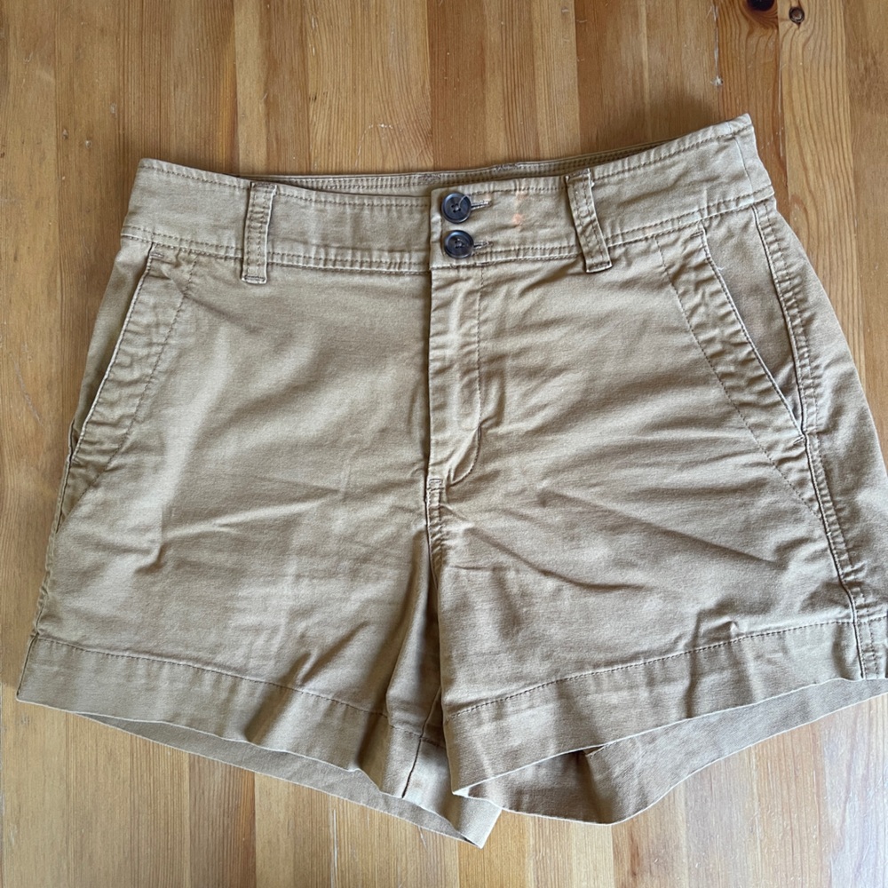 a new day Men's Khaki Flat Front Shorts